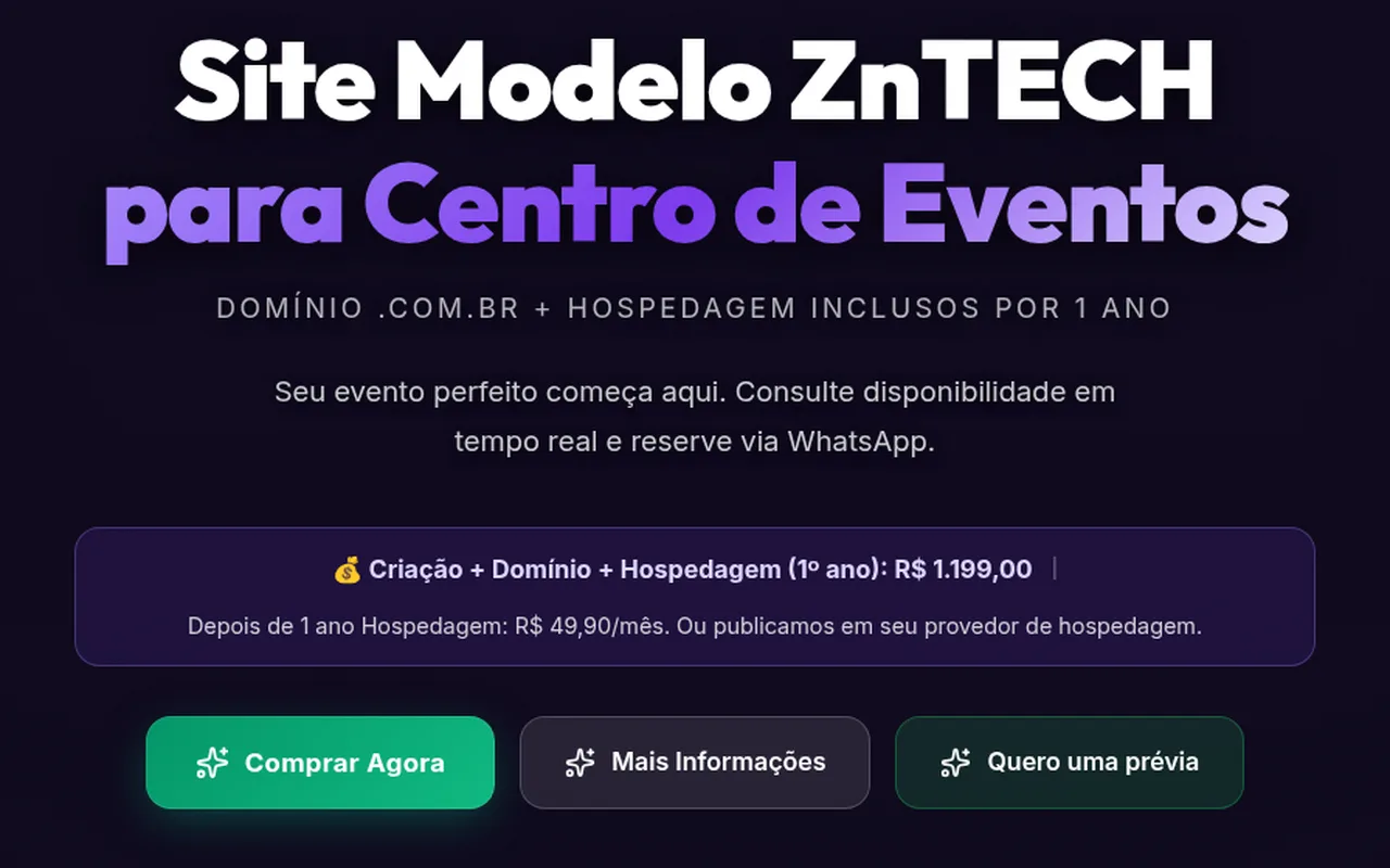Agenda / horários — Eventos