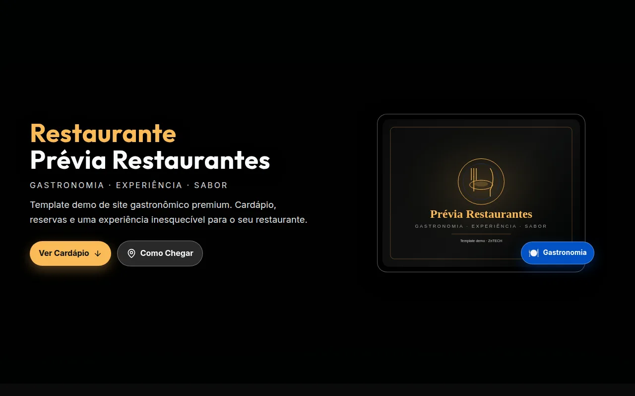 Cardápio / menu — Restaurantes
