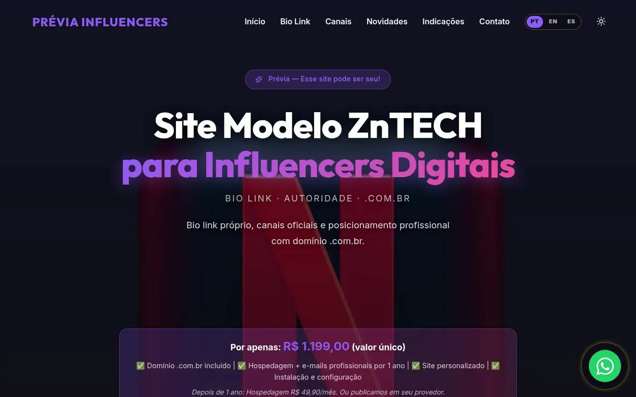 Site Identidade Digital Startup